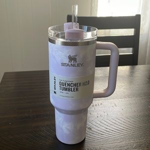 Purple white stanley tumbler nwt